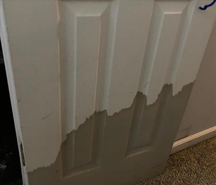 water stain on door